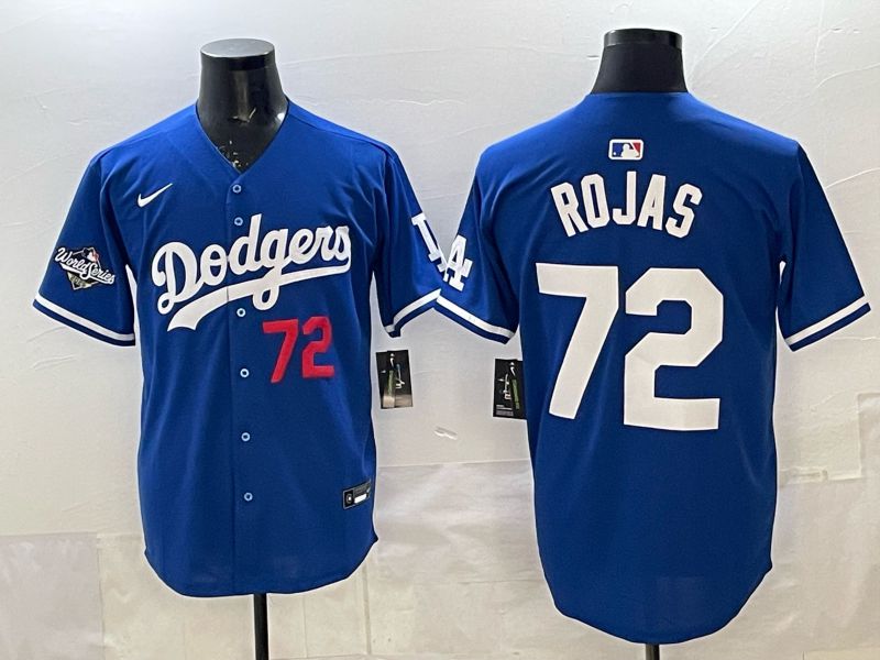 Men 2025 Los Angeles Dodgers #72 Rojas Blue Game Nike MLB Jersey style 007